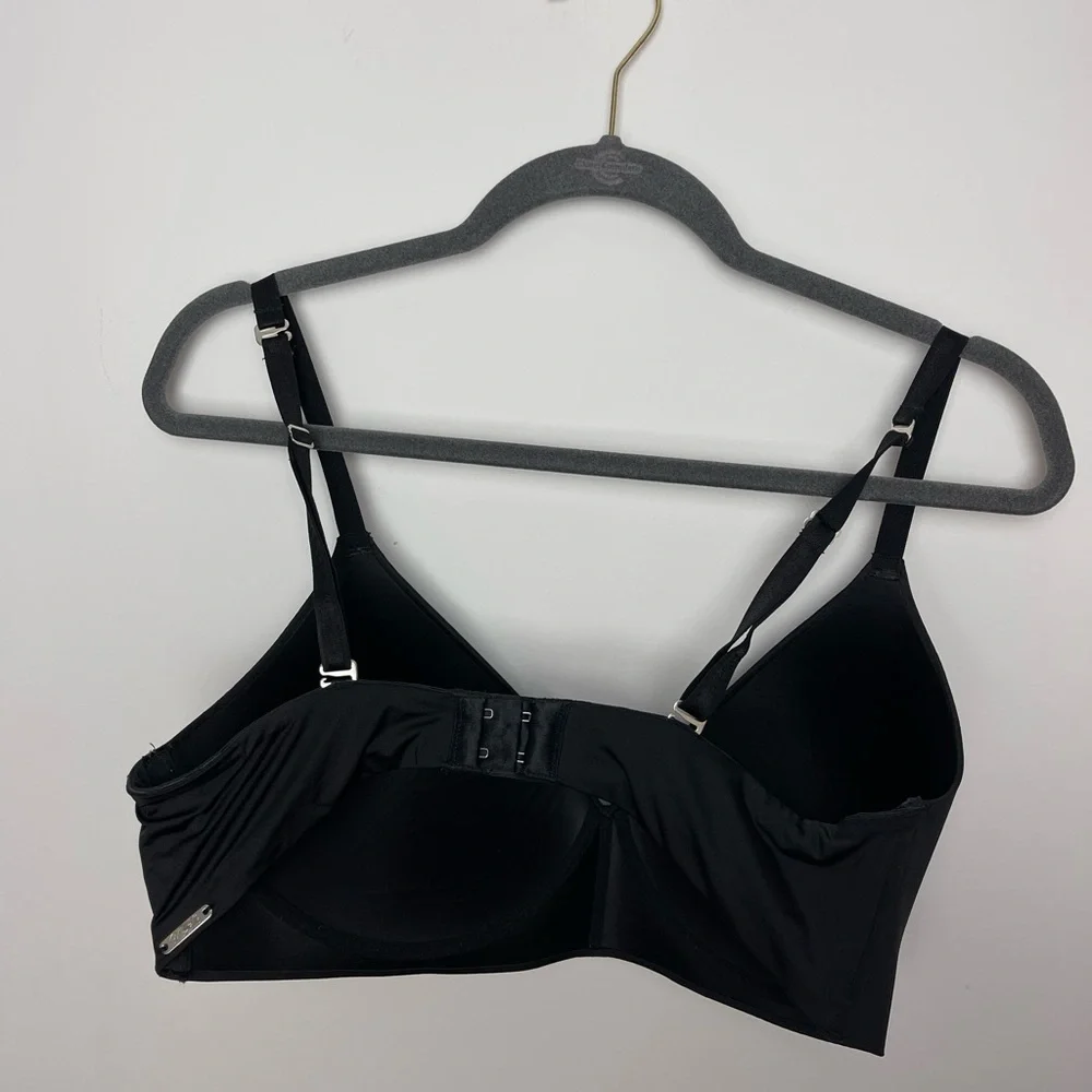 Montelle Lingerie Elegant Black Women's Bra with Rhinestone Charm - 38D - Picture 7 of 7